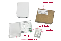 Fiber Optics Termination Box, Wall Mount, 5"x3.5"x.9" w/ 1SC/APC