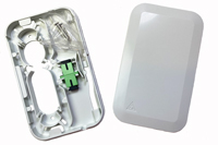 Fiber Optics Termination Box, FTTH, Wall Mount Face Plate w/ cover, 1 SC Adapter, 3.5"x5.8"x0.6" USA